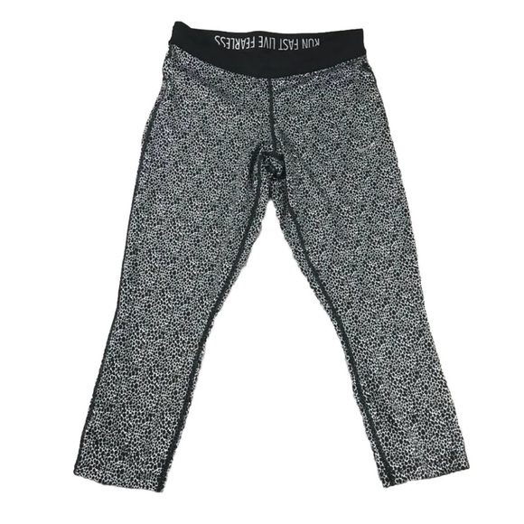 Nike Black and White Dri-Fit Patterned Leggings Size M - Picture 1 of 10